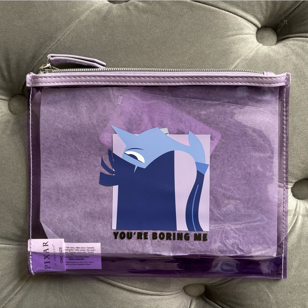 Ennui Purple Transparent Clutch Bag